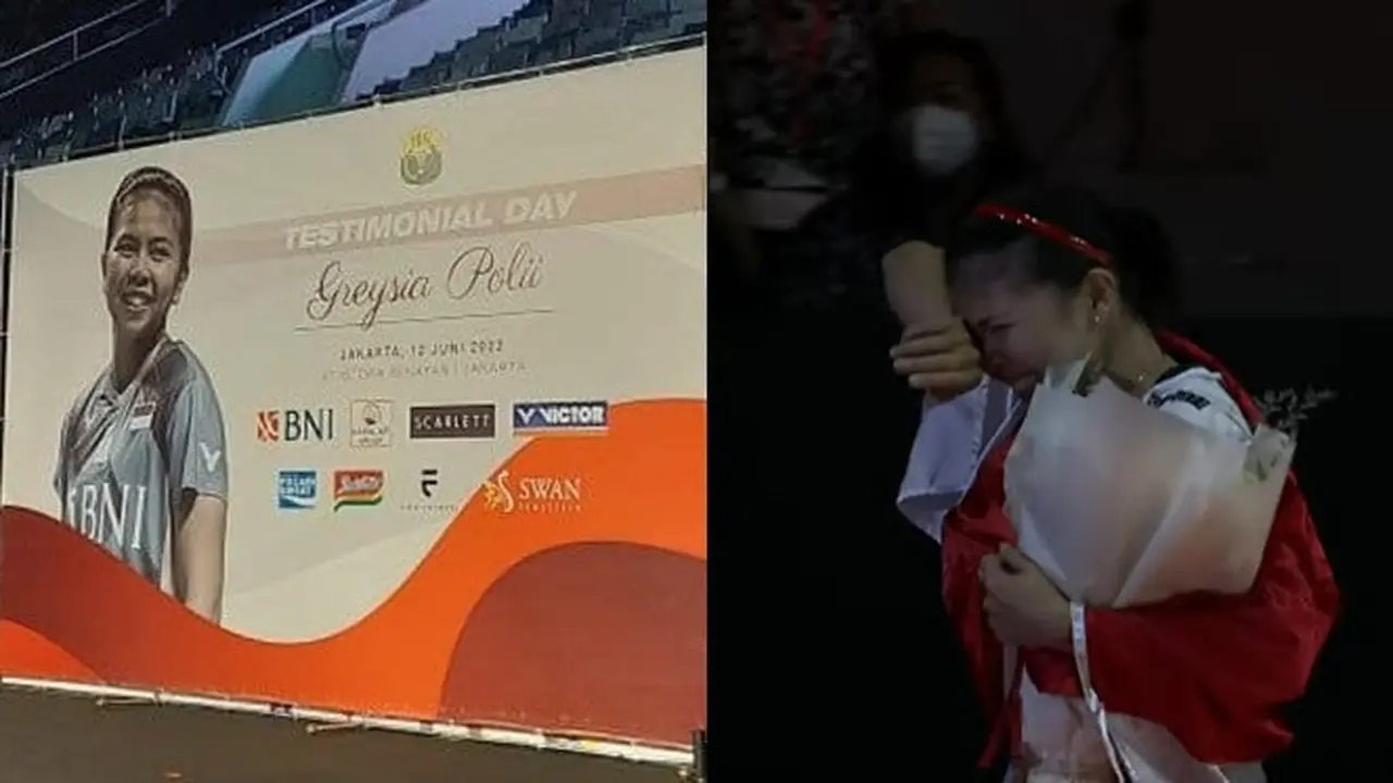 7 Momen Seremoni Gantung Raket Greysia Polii di Istora Senayan, Penuh Tangis Haru