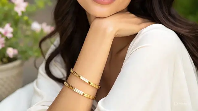 Ilustrasi Gelang Emas (Sumber Gambar: Meta AI)