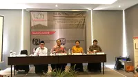 Lembaga Survei Indonesia (LSI) merilis temuan survei nasional, Kamis (29/8/2019). (Liputan6.com/Delvira Chaerani Hutabarat)