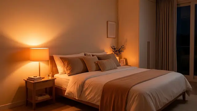 Warna Lampu Kamar Jingga Lembut