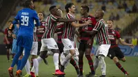 Flamengo bertemu Fluminense pada derby Rio de Janeiro di Taca Guanabara 2019. (AFP/Mauro Pimentel)
