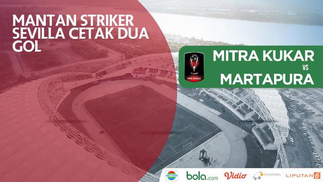 Fernando Rodriguez Ortega membawa Mitra Kukar unggul sementara 2-0 atas Martapura FC.