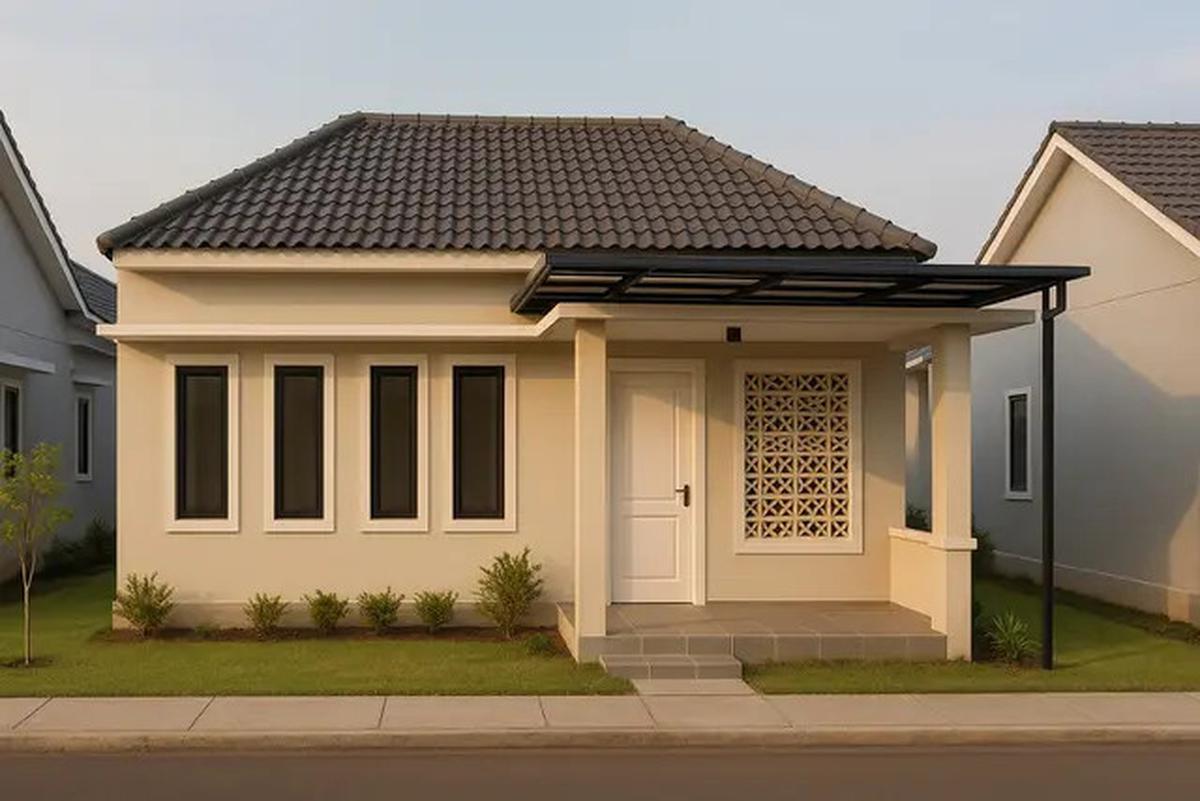 8 Model Rumah Sederhana 6x12 Dengan 3 Kamar dan Teras Depan, Mungil Tapi Nyaman