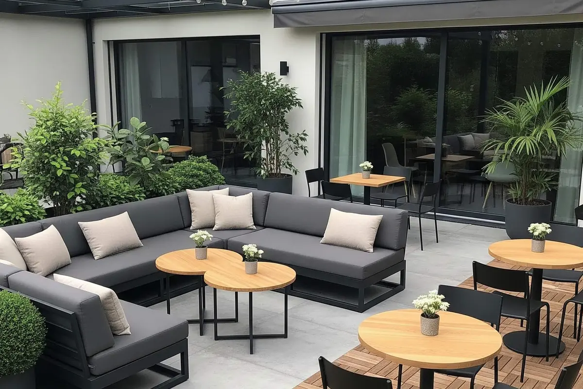 Model Teras Rumah Modern Cocok untuk Warung Kopi Kekinian