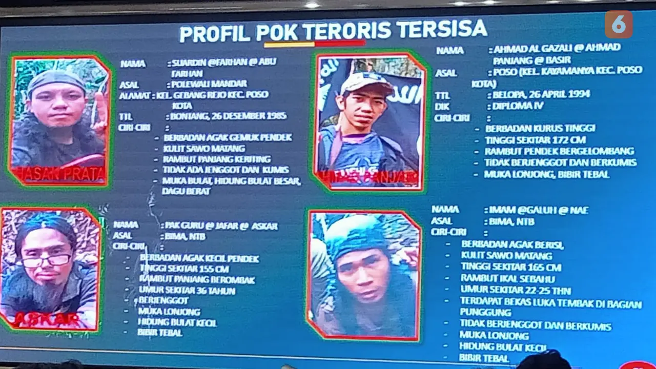 foto terbaru 4 sisa anggota MIT yang jadi target aparat