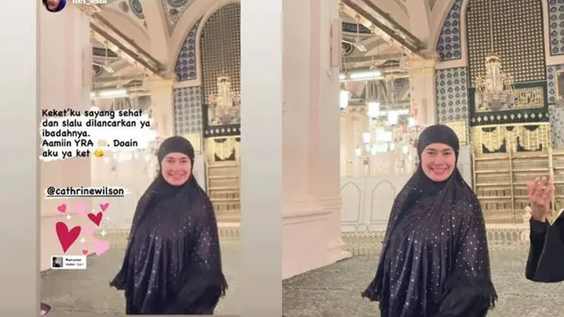 Jalani Ibadah, Ini 7 Potret Catherine Wilson Saat Umrah Ramadhan