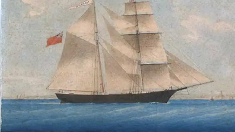 Lukisan kapal Mary Celeste yang menjadi ikon 'kapal hantu'