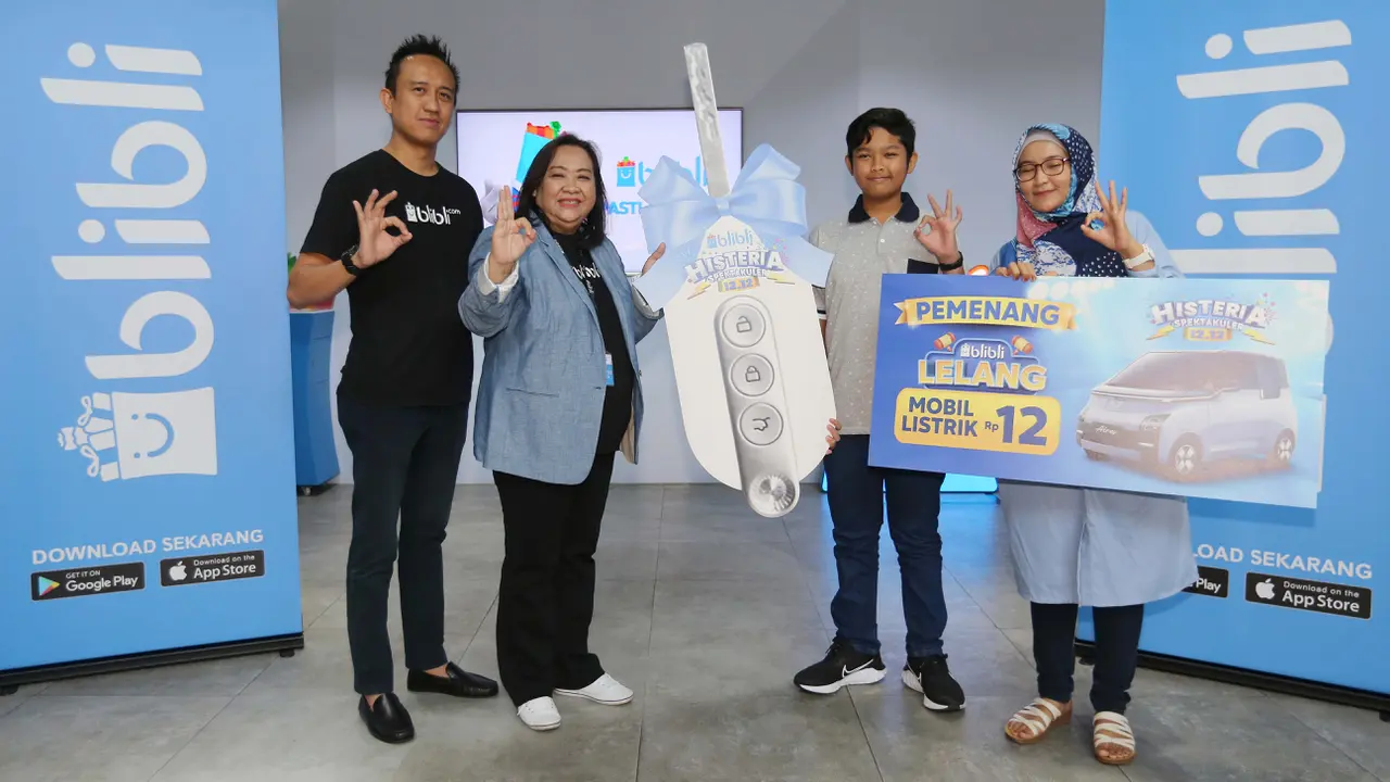 Remaja 12 Tahun Menangkan Lelang Mobil Listrik dalam Blibli Histeria