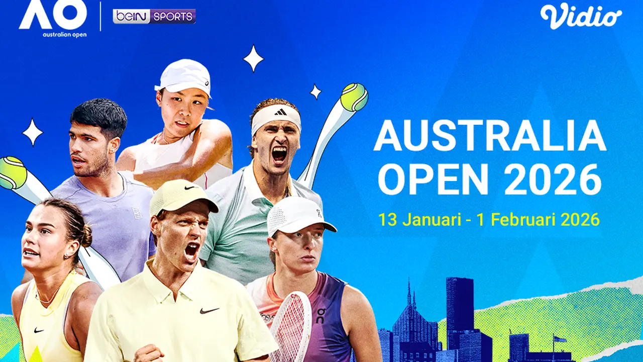 Jadwal Australia Open 2026 eksklusif di Vidio. (dok. Vidio.com)