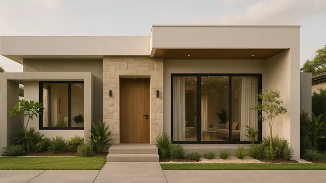 Desain Rumah 1 Lantai Minimalis Modern Elegan