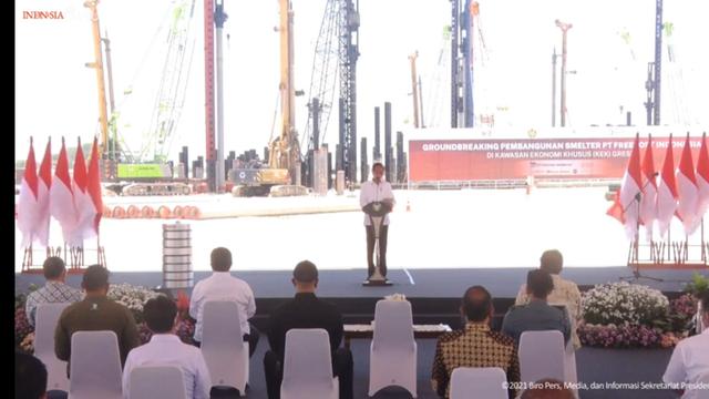 <span>Presiden Jokowi mencanangkan pembangunan pembangunan Smelter PT Freeport Indonesia di Gresik Jawa Timur hari ini. (Istimewa)</span>