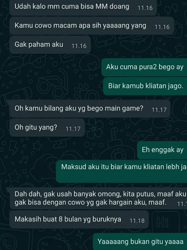 7 Chat Ribut Sama Pacar Karena Game Ini Bikin Nyesek, Ada yang Putus