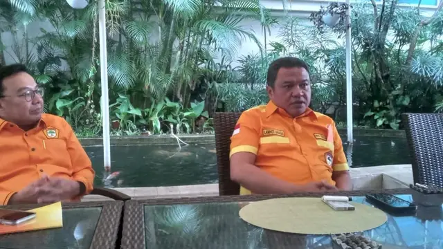 Ketua Panitia Penyelenggara HUT Kosgoro 1957 ke-65, Lamhot Sinaga (kanan) (Istimewa)