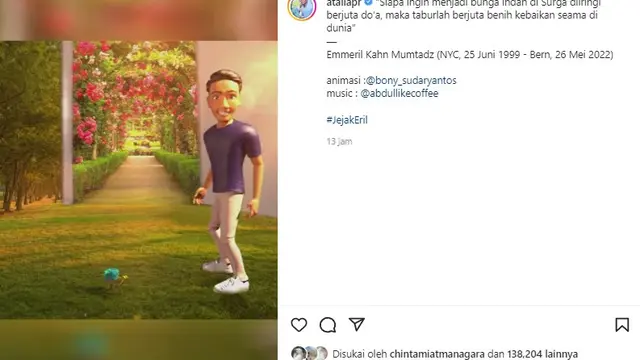 Eril, putra Ridwan Kamil - Atalia Praratya (Foto: Instagram/@ataliapr)