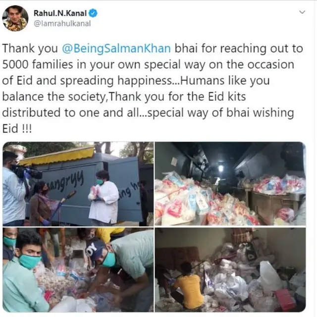 Salman Khan Sumbangkan Bahan Makanan untuk 5000 Keluarga Saat Lebaran