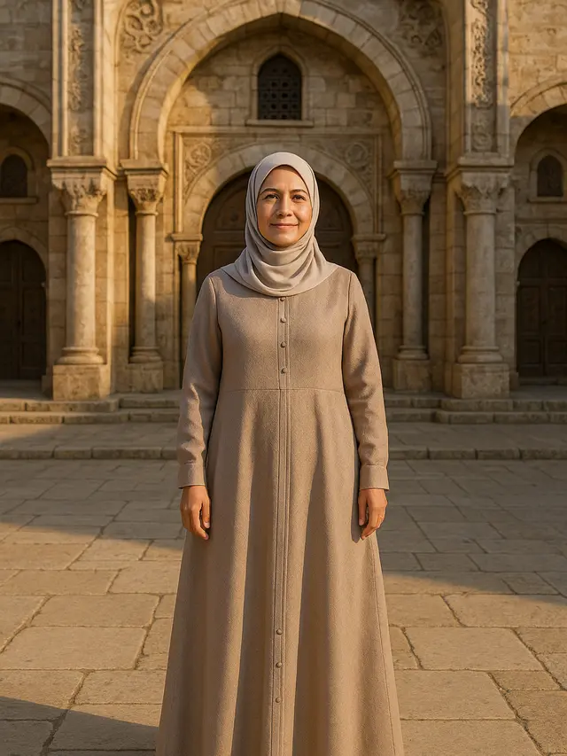 Gamis Elegan untuk Ibu-Ibu Usia 50-an