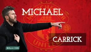 Michael Carrick, manajer Manchester United. (Bola.com/Wiwig Prayugi)