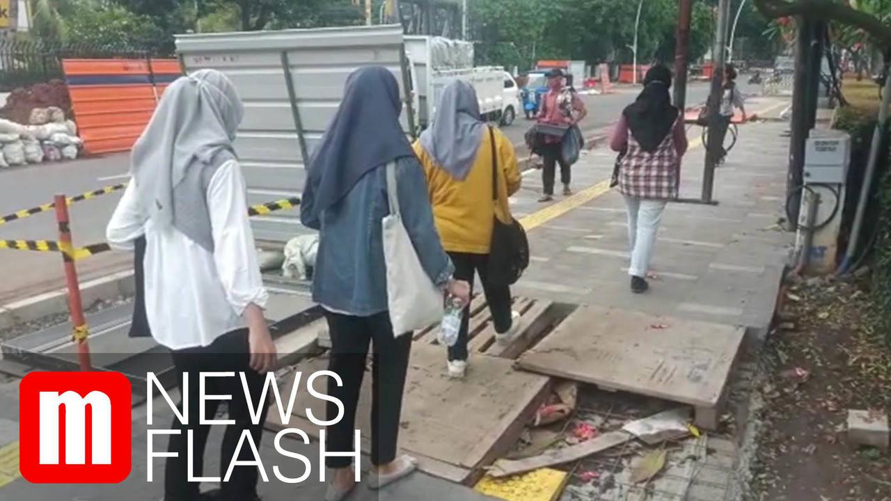 VIDEO: Nasib Trotoar Cikini, Sudah Jadi Dibongkar Lagi