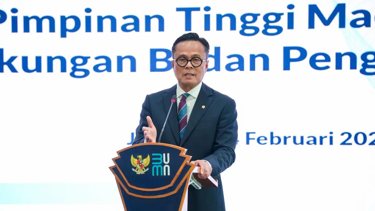 Kepala Badan Pengaturan BUMN (BP BUMN), Dony Oskaria resmi melantik puluhan pejabat eselon I dan II. Foto; Arief Rachman Hakim