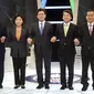 Kandidat Pilpres Korea Selatan 2017, dari kiri ke kanan; Moon Jae-in, Sim Sang-Jung, Yoo Seung-Min, Ahn Cheol-Soo, dan Hong Joon-Pyo (Jung Yeon-je/AFP via AP)