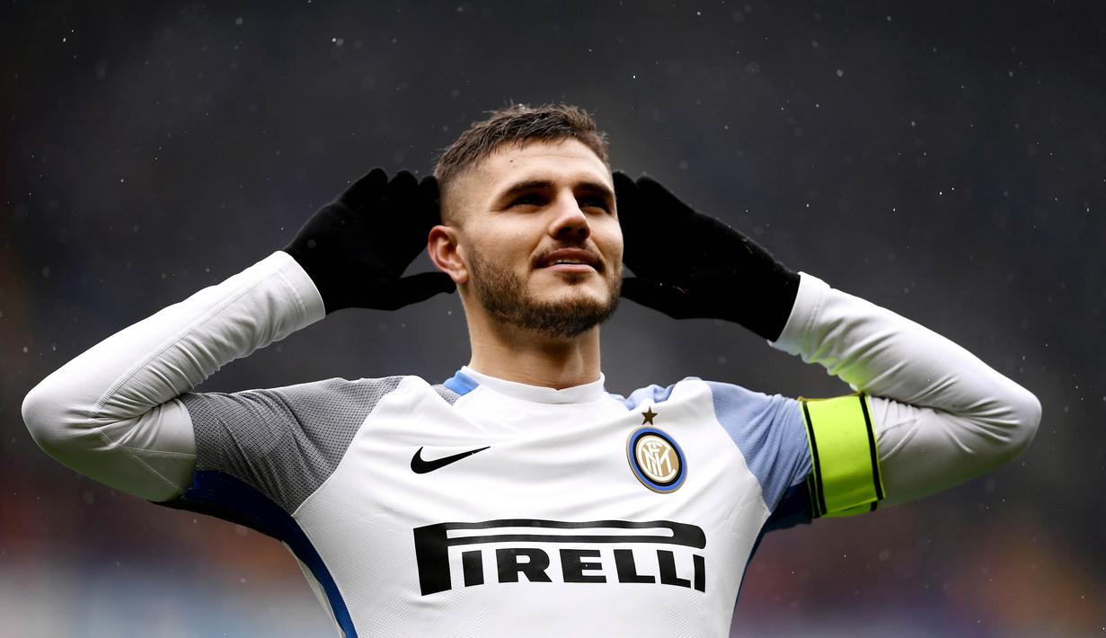 6. Mauro Icardi (Inter Milan) - 9 Gol (3 Penalti). (AFP/Marco Bertorello)