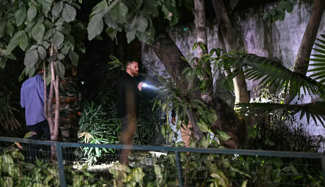 Pihak berwenang mengatakan sebuah ledakan terjadi di dekat kedubes Israel di ibu kota India, Selasa malam. (Arun SANKAR / AFP)
