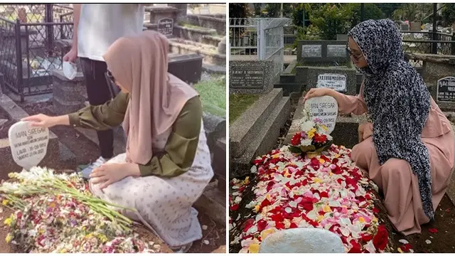 6 Momen Citra Kirana dan Keluarga Ziarah ke Makam Ayah, Sudah Kembali Tersenyum