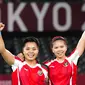 Pasangan ganda putri Indonesia, Greysia Polii/Apriyani Rahayu, akhirnya memastikan satu tempat di laga final Olimpiade Tokyo 2020. (Foto: AP/Markus Schreiber)