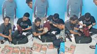 Badan Narkotika Nasional Provinsi (BNNP) Lampung mengungkap peredaran narkotika jenis sabu seberat 11 kilogram. (Liputan6.com/ Ardi Munthe)
