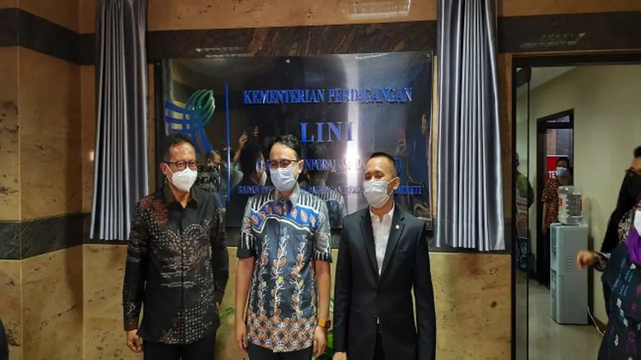 Acara peresmian call center dihadiri oleh Wakil Menteri Perdagangan, Jerry Sambuaga, Plt Kepala Bappebti, Didid Noordiatmoko, dan Anggota DPR Komisi 6, Mufti Anam pada Kamis (23/6/2022). (Foto: Liputan6.com/Gagas Y.P)