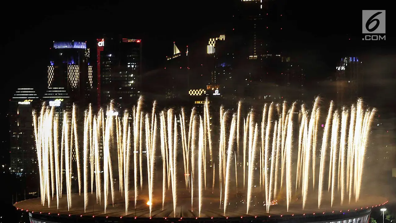 Wow, Pesta Kembang Api Menakjubkan Semarakkan Pembukaan Asian Games 2018