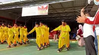 Anak-anak penghuni Lapas Anak Palu saat mengikuti Lomba Permainan Tradisional untuk memperingati Hari Pancasila, Selasa (1/6/2021). (Foto: Heri Susanto/ Liputan6.com).