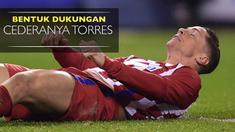 Fernando Torres mendapat dukungan moral setelah terjatuh pada laga Atletico melawan Deportivo La Coruna