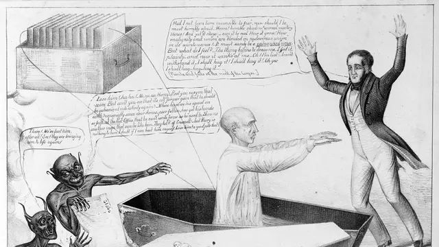 Ilustrasi tentang eksperimen Giovanni Aldini dalam membangkitkan mayat - AP