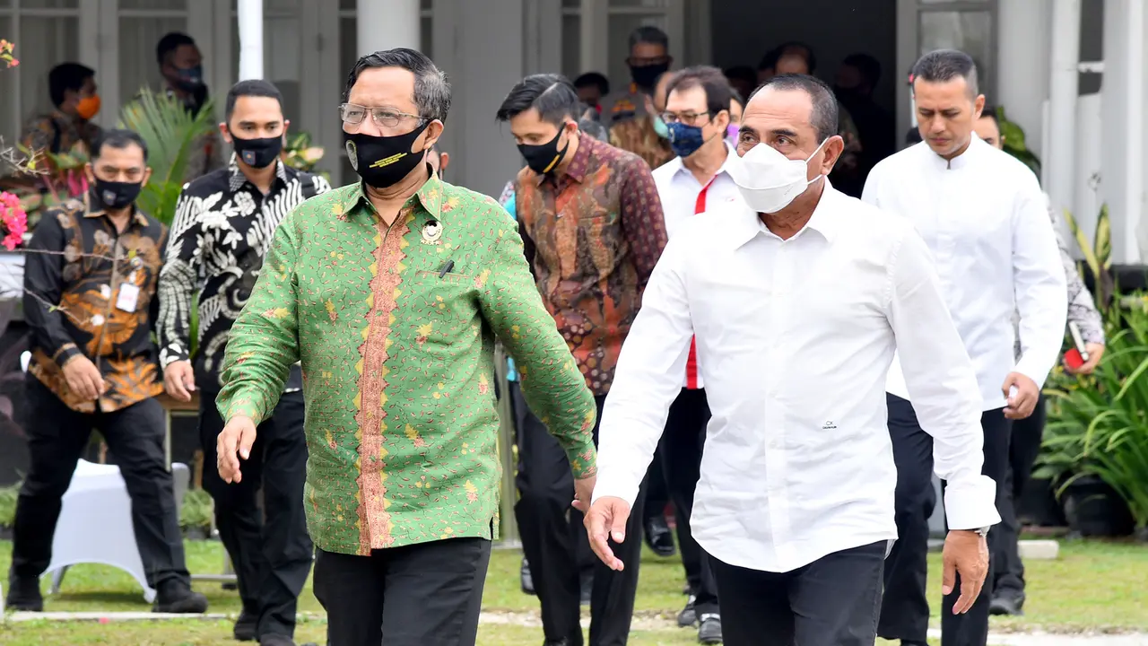 Mahfud MD dan Gubernur Sumut, Edy Rahmayadi