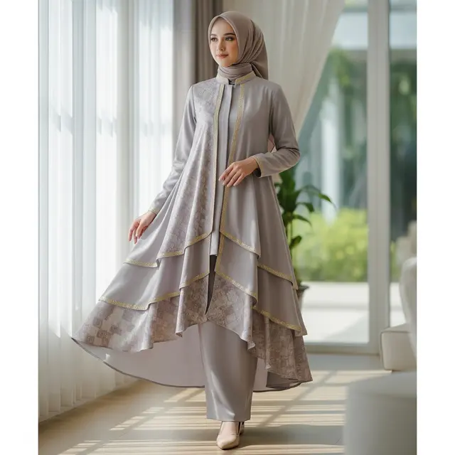 Baju Lebaran Blouse Beskap Layering Outer