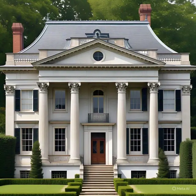 Neoclassical 2 lantai ala Eropa klasik