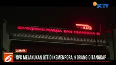 OTT terkait dugaan transaksi tindak pidana korupsi berupa pencairan dana hibah dari Kemenpora kepada KONI.