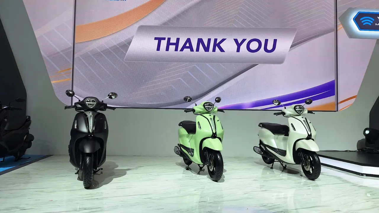 Yamaha Hadirkan Warna Baru untuk Grand Filano Hybrid di IMOS 2024 (Arief A/Liputan6.com)