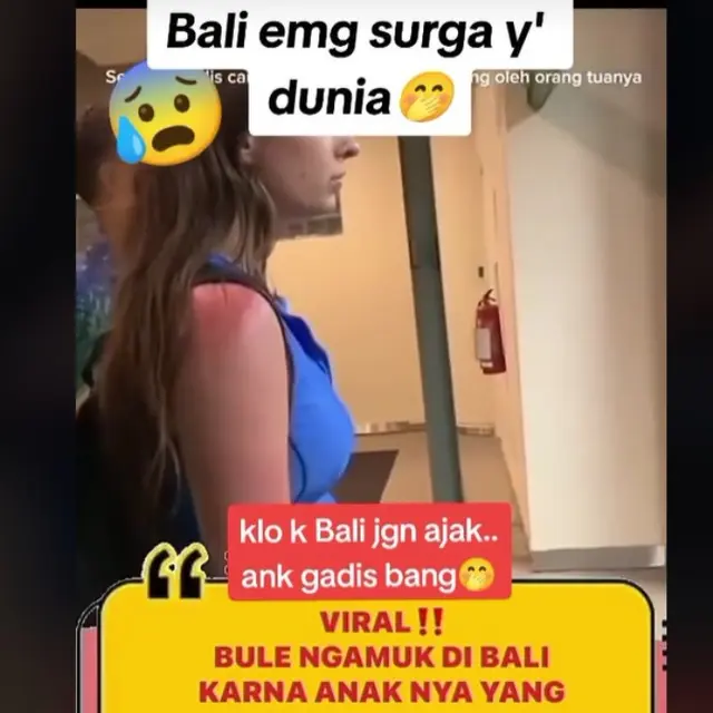 Viral Pasamgan Turis Asing Panik di Bandara Bali karena Putrinya Tak Mau Ikut Pulang