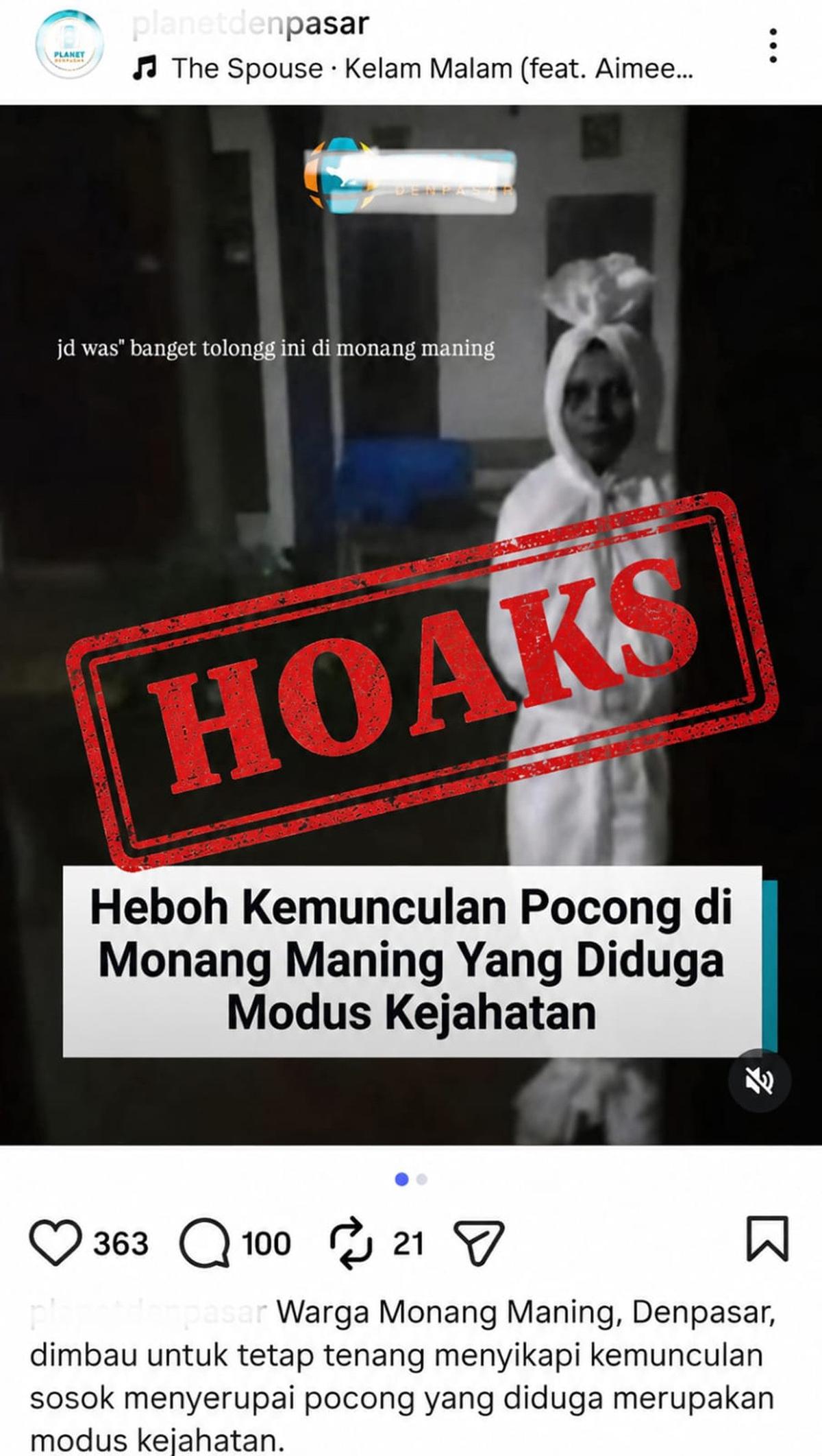 Teror pocong di Bali