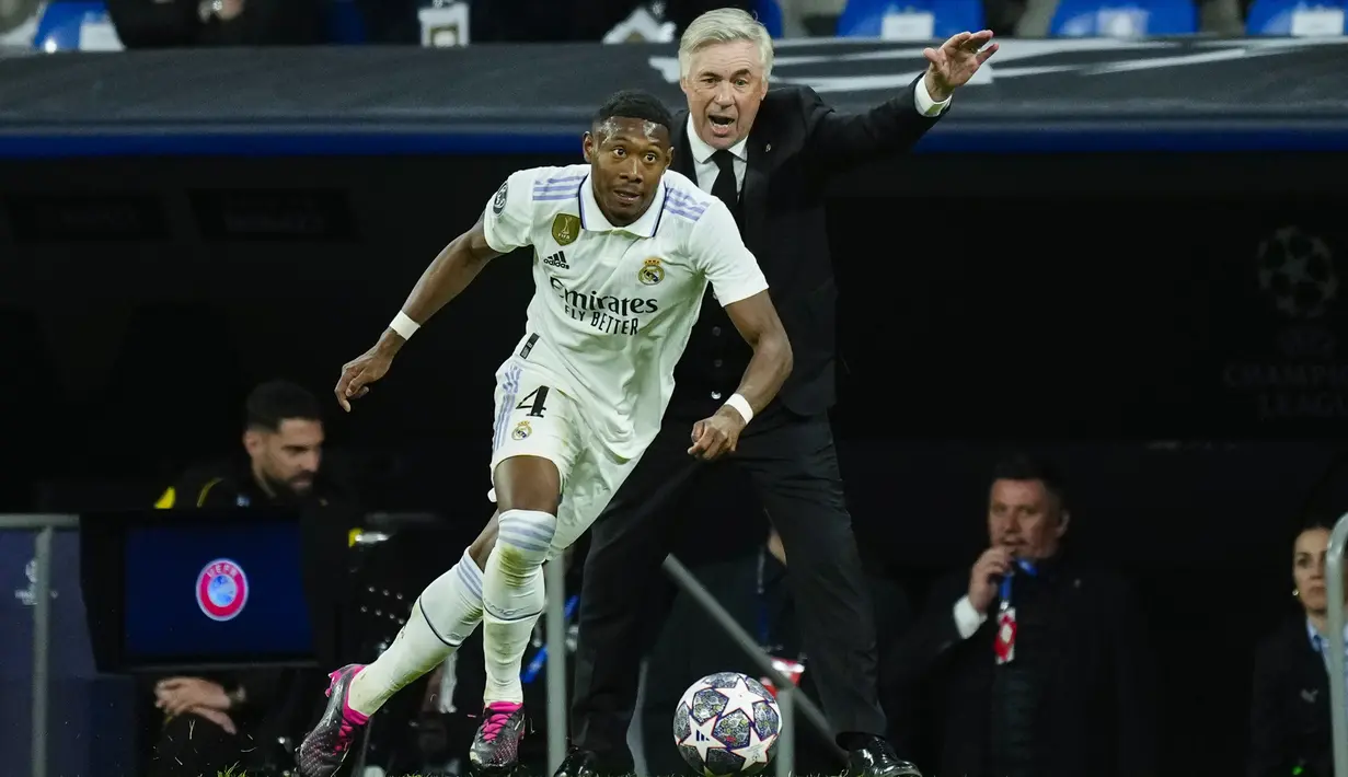Real Madrid menapakkan selangkah kaki mereka di semifinal Liga Champions 2022/2023. (AP Photo/Jose Breton)