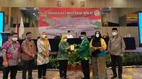 Anggota Fraksi Partai PKB Siti Mukaromah saat mengikuti kegiatan sosialisasi empat pilar bersama Pergunu. (Istimewa)
