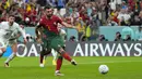 Bruno mencetak gol di menit ke-54, kemudian gol kedua dicetak lewat titik putih pada menit ke-90’+3. (AP Photo/Petr David Josek)