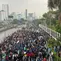 Demo 28 Agustus di Gedung DPR/MPR. (Liputan6.com/Ady)