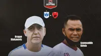 Piala Menpora - PSIS Semarang Vs PSM Makassar - Head to Head Pelatih (Bola.com/Adreanus Titus)