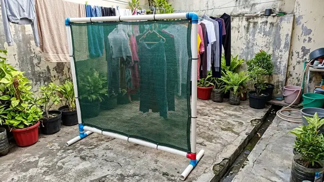 Rangka Pipa PVC Kombinasi Jaring UV