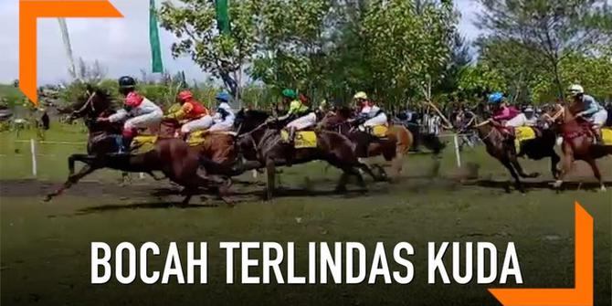 VIDEO: Bocah 7 Tahun Tewas Terlindas Kuda Pacuan