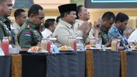 Presiden Prabowo Subianto saat memberikan taklimat kepada 1.500 Komandan Satuan (Dansat) dari seluruh matra TNI