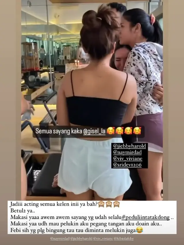 Momen kejutan ulang tahun Gisella Anastasia ke-32 (Sumber: Instagram/gisel_la)